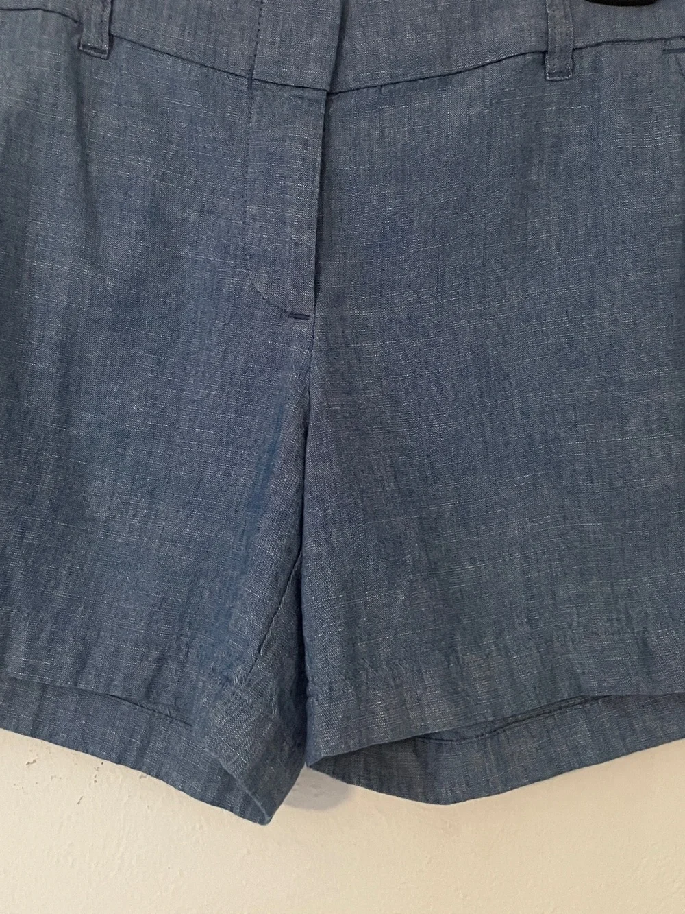 J.Crew 5” Classic Blue Chambray Cotton Shorts Side Pockets Size 6